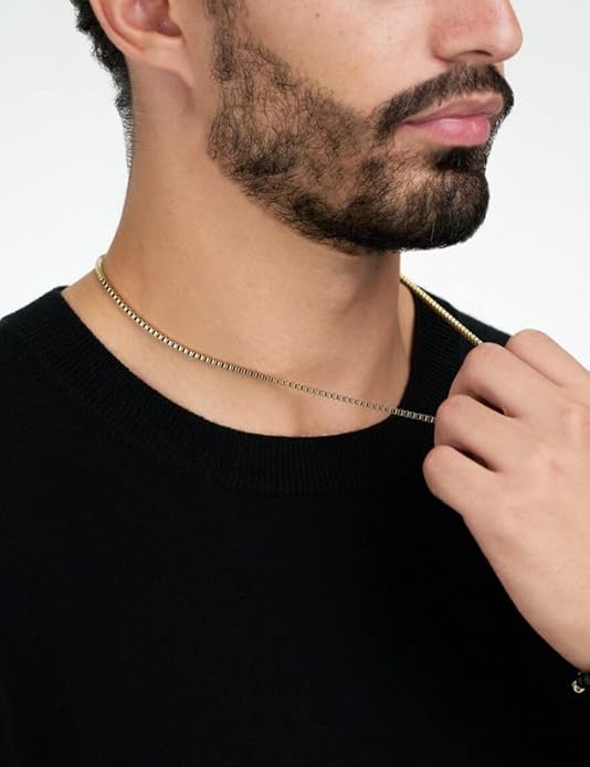 925 Sterling Silver Box Chain 2/3/4/5mm Necklace for Men Silver Link Chain for Women 16/18/20/22/24/26/30 Inches