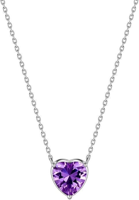Aurora Tears 925 Sterling Silver 12 Birthstone Hearts Jewelry Women Crystal Wedding/Engagement/Bridal Heart Necklace/Earring/Ring/Bracelet Sets Jewellery