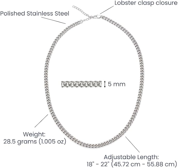 KOLMALK Brother Necklace - Cuban Link Chain Necklace for Men, To My Brother Gift from Sister for Birthday, Anniversary or Christmas