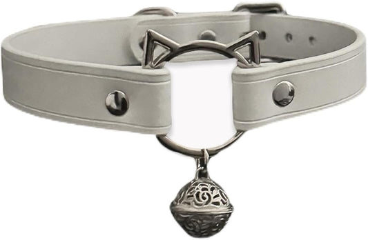 Leather Choker Necklaces for Women, Choker with Bell,Choker Necklace for Women,Kitten Collar，Necklace Western Jewelry for Women.