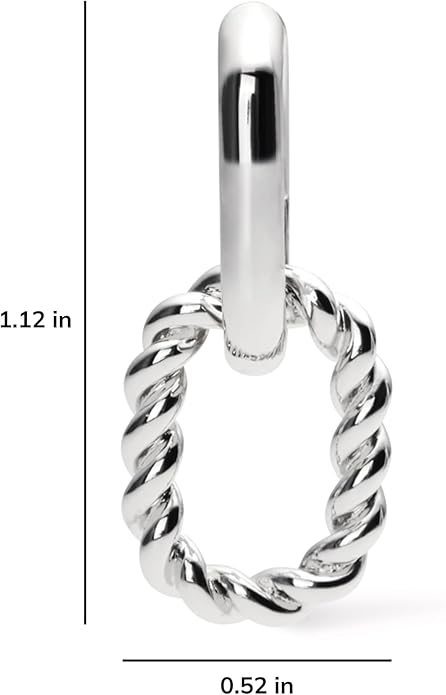 Ana Luisa Ash Double Hoop Earrings for Women - 14K Gold Plated, Silver & Two-Tone Drop Dangle Hoop Earring - Trendy Paperclip Link Huggie Hoop - Hypoallergenic, Water-Resistant & Tarnish-Free Jewelry