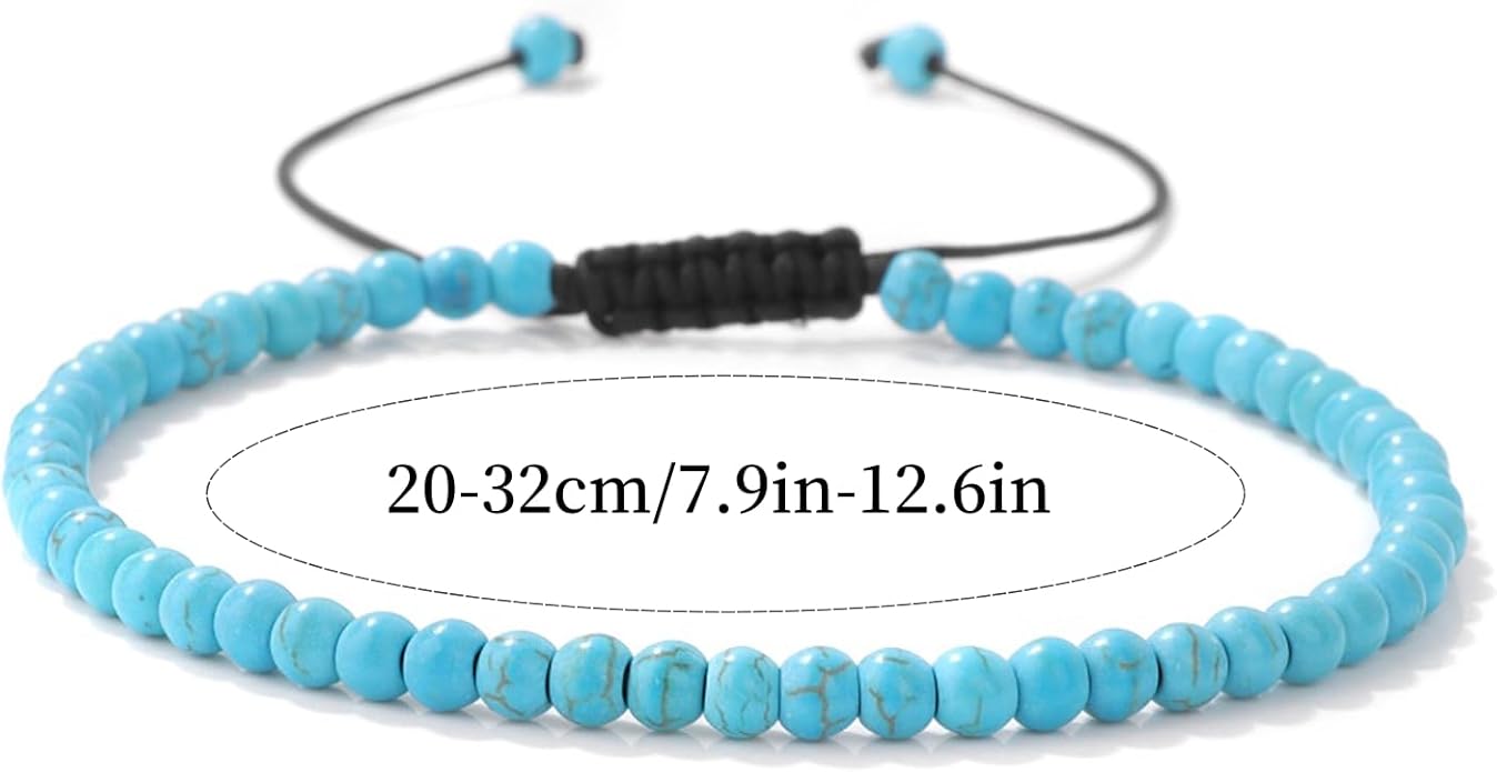 Lit Wall Crystal Anklets for Women Handmade Beach Boho Ankle Bracelet 4mm Adjustable Beaded Ankle Bracelet Waterproof Natural Stone Anklet Plus Size Anklets Gemstone Anklet Jewelry Gift for Her
