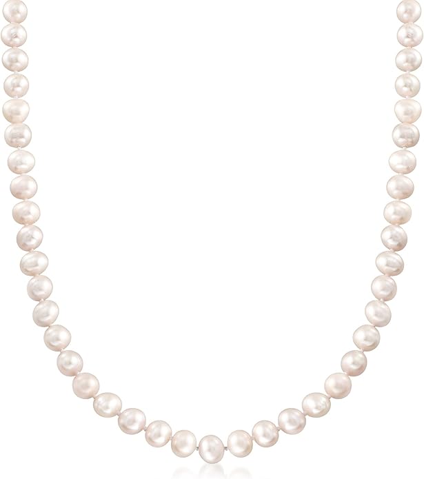 Ross-Simons 7-8mm Cultured Pearl Necklace With Sterling Silver