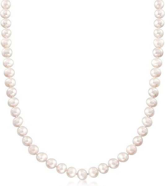 Ross-Simons 7-8mm Cultured Pearl Necklace With Sterling Silver