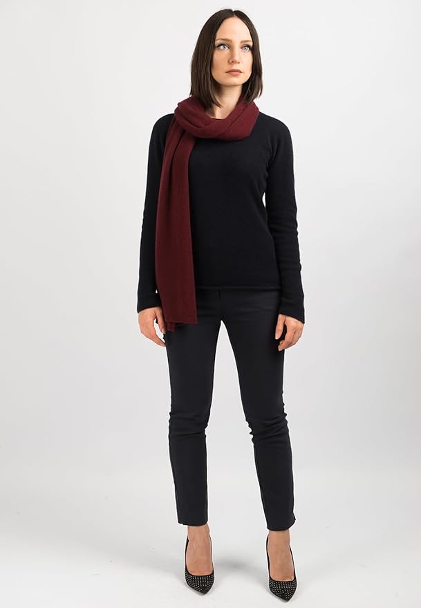 Dalle Piane Cashmere - 100% Cashmere Scarf - Made in Italy - Winter Neck Warmer (14" x 77") - Christmas Gift