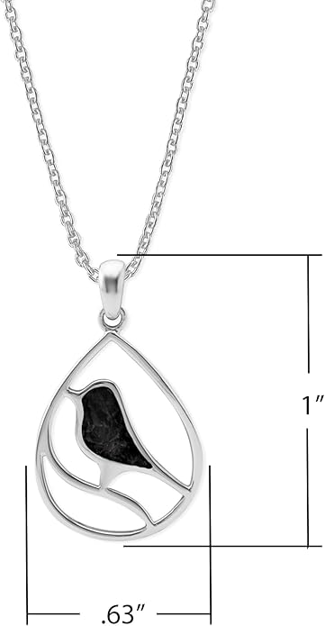 Boma Jewelry Sterling Silver Bird Necklace, 16 inches
