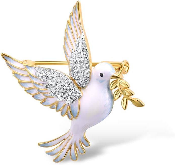 Santuzza 925 Sterling Silver Enamel Brooch Pin for Women