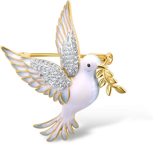 Santuzza 925 Sterling Silver Enamel Brooch Pin for Women