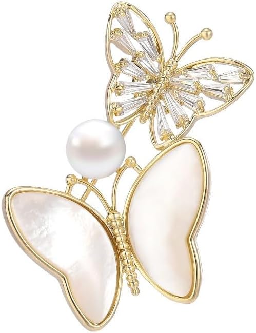 Animal Brooch Insect Bird Brooches Pearl Rhinestone Crystal Brooch 18k Gold-Plated Lapel Pins Jewelry Gifts Birthday Gifts for Women Men