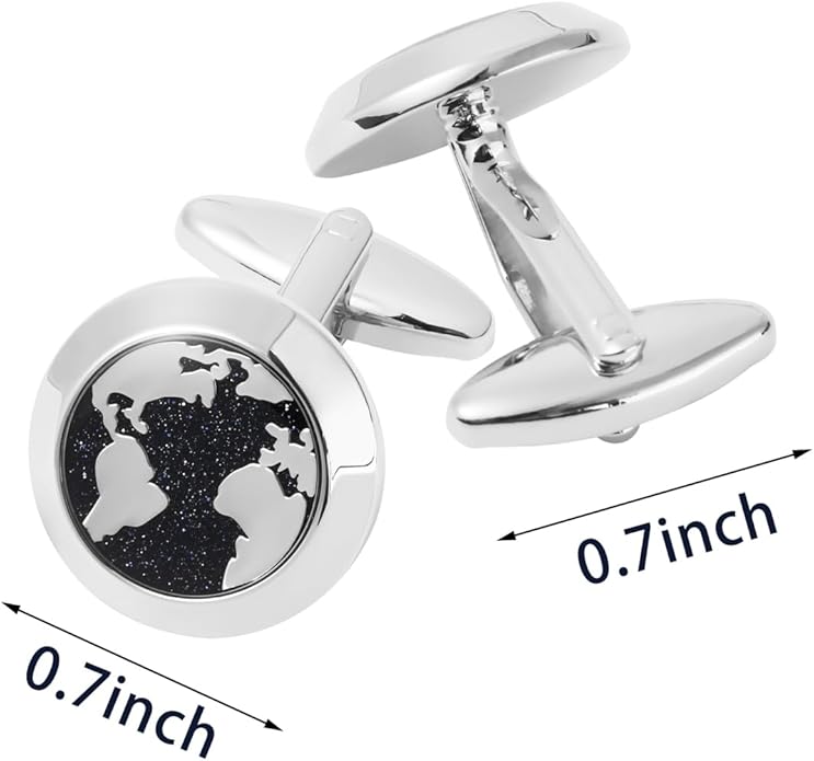Dannyshi Cufflinks for Men Classic Wedding Business Shirt Cuff Links Set Gifts with Box