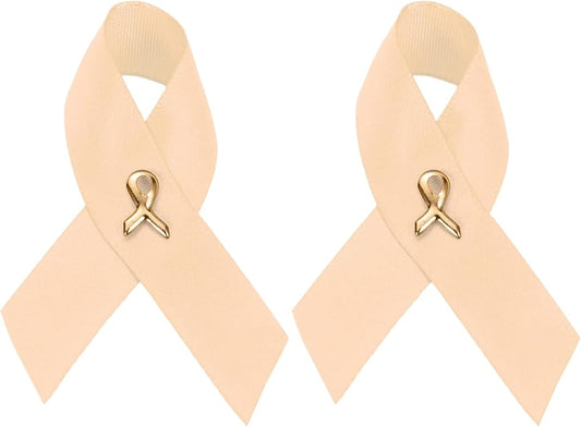 1/2/5/10/25/50/100pcs Satin Awareness Ribbon Pins (Pick your color), for Cancer & Disease Awareness, Bulk Quantities for Fundraising, Events, Gift Giving