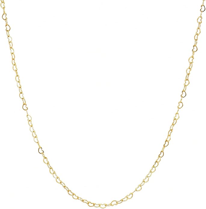 Gold Chain Necklace for Women Dainty 18K Gold Plated Thin Satellite Beaded Turquoise Necklace Simple Gold Boho Jewelry