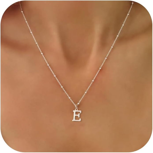 Initial Necklaces for Women Dainty Gold Letter Pendant Necklace 14k Gold Plated A-Z Name Necklaces Cute Charm Choker Necklace Fashion Accessories Non Tarnish Trendy Jewelry Gift