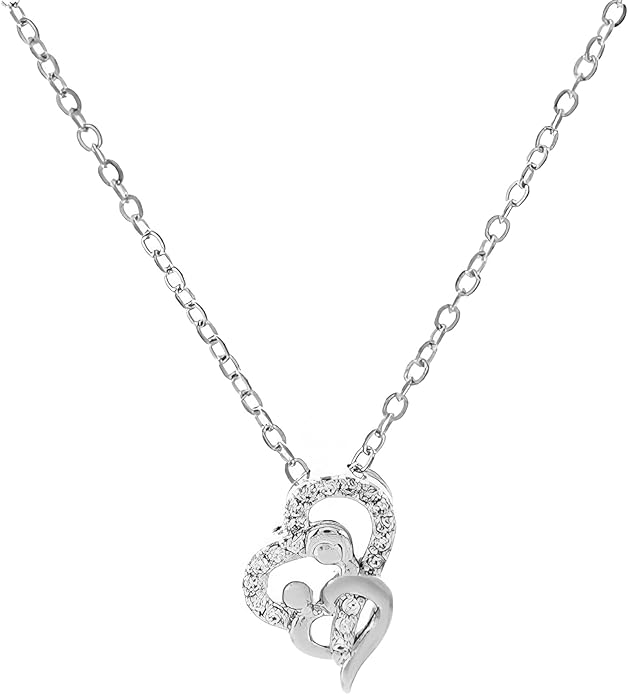 925 Sterling Silver Hug Necklace For Women And Men, 14K Yellow Gold Hugged Dog Necklace, Mom And Hug, Hug Angel Wings Pendant, Two Hands Hugs And Kisses Necklace, Hugging Necklaces For Women