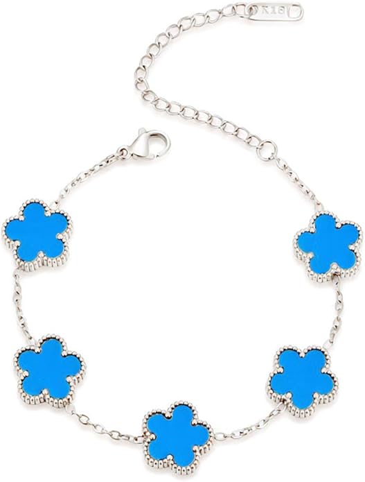 18K Gold-Plated Four Leaf Clover Bracelet for Women,Adjustable lucky Bracelet Set Jewelry Gift-Hypoallergenic Charm for Birthdays, Wellness & Daily Wear