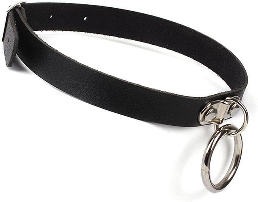 Gothic Choker Necklace Black Geometric Leather Collar Necklace Fashion Punk Jewelry for Women