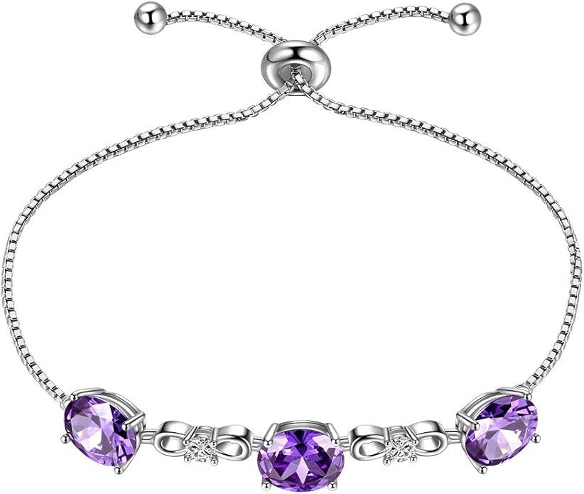 Aurora Tears 925 Sterling Silver 12 Birthstones Necklace/Earring/Ring/Bracelet Women Birthstone Pendant Crystal Fashion Birthday Jewelry Christmas Gift for Girls Women