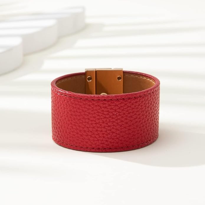 Rantanto Braid Leather Wrap Bracelet Trendy Stackable Crystal Cuff Boho Gold Heart Bracelet Jewelry Gift For Women