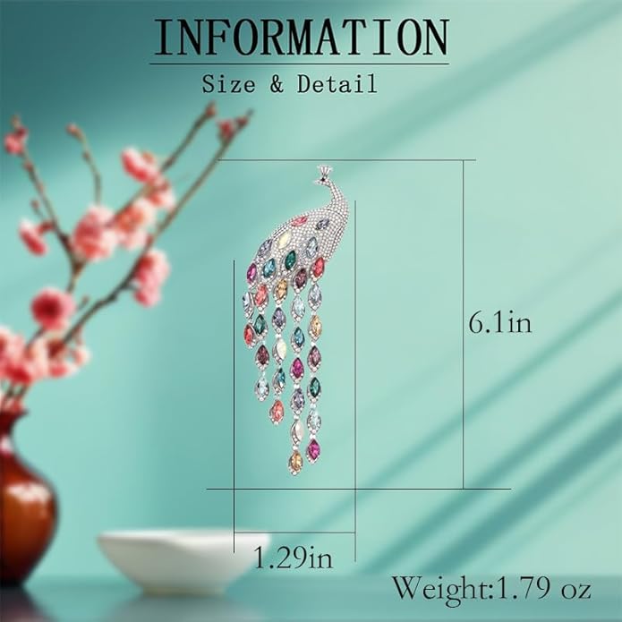 Animal Brooch for Women Girls 18k Gold Plated Animal Brooch Pin Rhinestone Animal Brooch Lapel Pin Jewelry Thanksgiving Day Birthday Wedding Gifts for Mom Wife