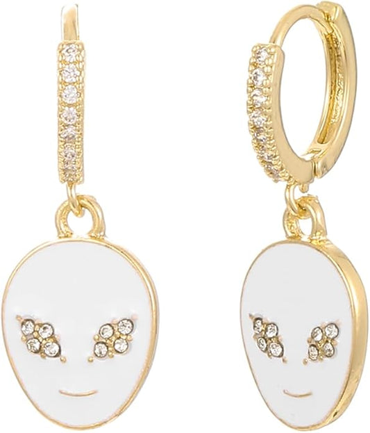 Madison Tyler 80s 90s Earrings for Women | Fun UFO Alien Earrings Space Earrings for Women