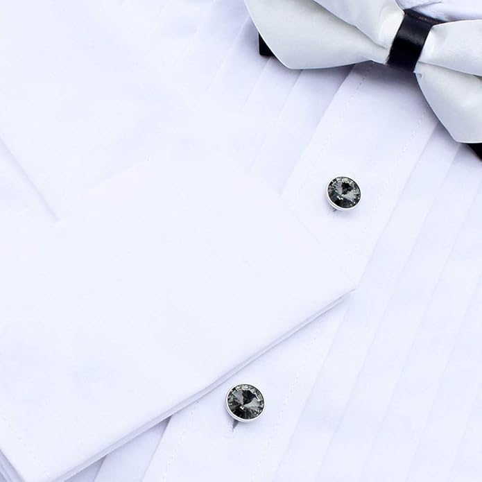 HAWSON Cufflinks for Men with 4/6 pcs Shirt Studs Set, Gift Box Packed, Mens Jewelry or Accessories for Wedding, Party, Anniversary, Birthday