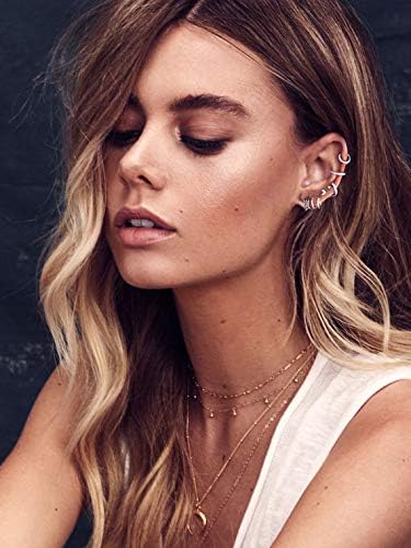 SWEETV 925 Sterling Silver Huggie Hoop Earrings for Women Girls-Tiny Small Cartilage Hoop Earring