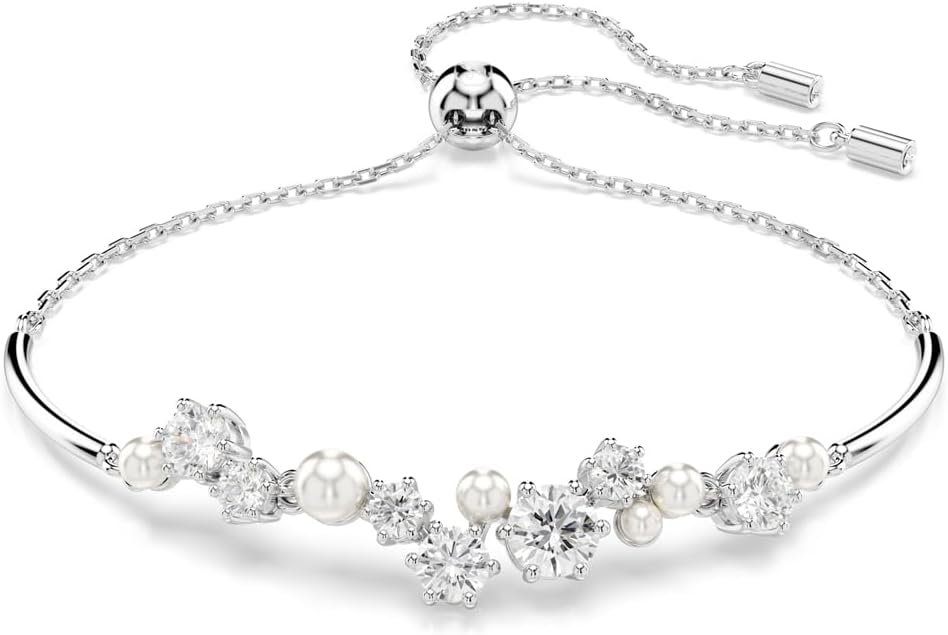 Swarovski Constella Crystal and Pearl Jewelry Collection, Rhodium Finish