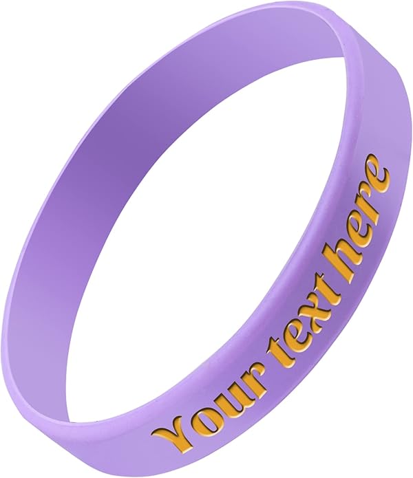 Custom Rubber Bracelet 1/10/30/50/100 ct Personalized Silicone Wristbands Customizable Debossed for Motivation, Events, Gifts, Promotions, Party, Awareness