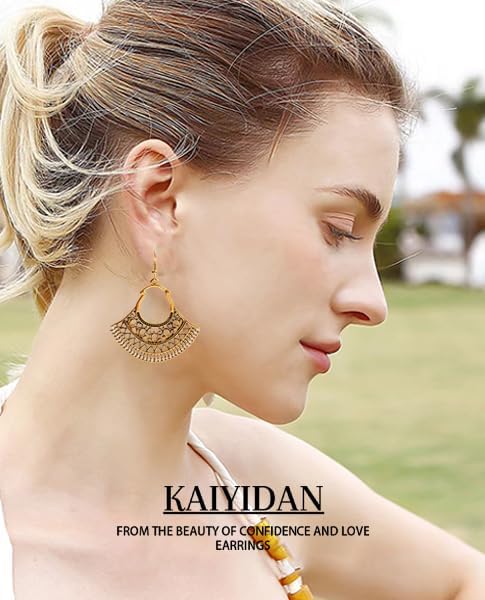 Silver/Gold Boho Dangle Statement Earrings for Women Trendy,Handmade Vintage Dainty Cute Long Drop Summer Earrings,fashion Accessories Jewelry Gifts