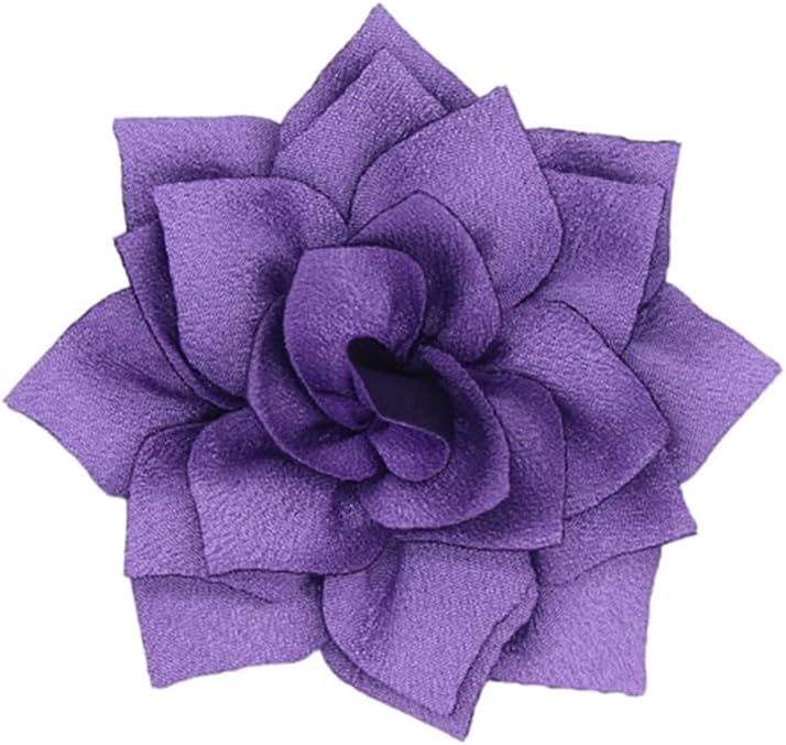 Satin Fabric Flower Brooch Pin Dainty Handmade Lotus Flower Brooch Lapel Pins Multilayer Pointed Lotus Broochs Wedding Prom Party Dance Banquet Dress Suit Ceremony Clothes Bag Hat Jewelry Accessories for Women