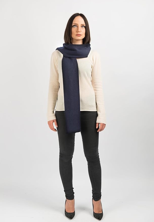 Dalle Piane Cashmere - 100% Cashmere Scarf - Made in Italy - Winter Neck Warmer (14" x 77") - Christmas Gift