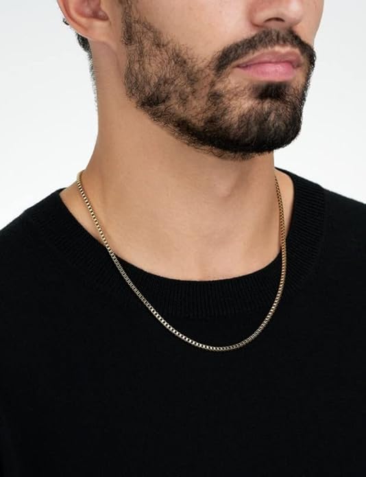 925 Sterling Silver Box Chain 2/3/4/5mm Necklace for Men Silver Link Chain for Women 16/18/20/22/24/26/30 Inches