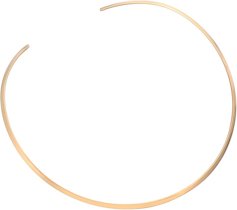 HooAMI Stainless Steel Silver Choker Necklace for Women
