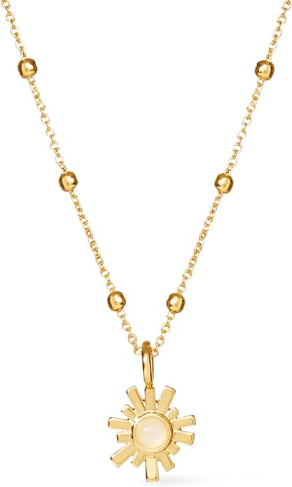 Ana Luisa Pendant Necklaces for Women - 14K Gold Plated and Silver Rhodium Necklace - Pearl, Heart, Circle, Moonstone, Gemstone, Knot Charm Styles - Hypoallergenic, Dainty, Trendy Layering Necklaces