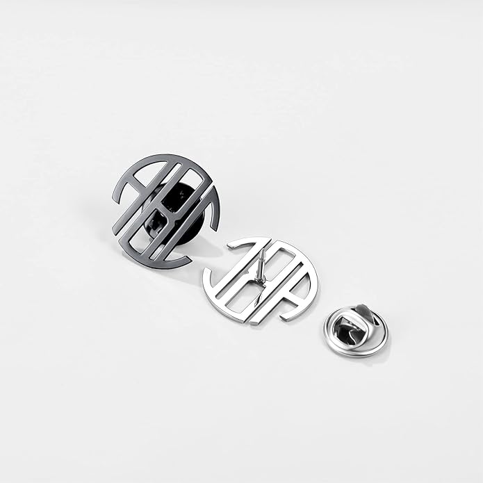 Custom4U Custom Name Pin Personalized Brooch Pins for Women Men Stainless Steel Name Tag with Letters/Initials - Silver/Gold/RoseGold/Black Customized Jewelry Gifts for Birthday Wedding Business Party