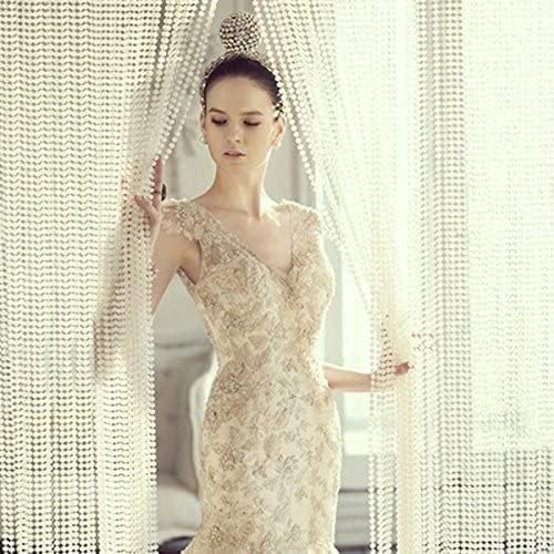 FQTANJU 2.5 mm Ivory Faux Pearl Beads 50M Garland Pearl Bead Roll Strand for DIY Wedding Party Decoration