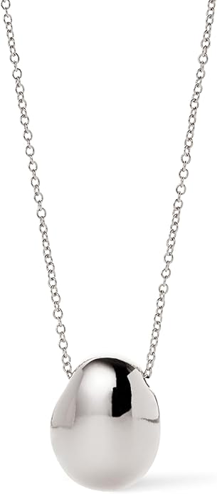 Ana Luisa Pebble Pendant Necklace for Women - 14K Gold Plated and Silver Rhodium Plated Trendy Small & Mini Teardrop Necklace with Lobster Clasp - Hypoallergenic, Water-Resistant, Tarnish-Free Jewelry