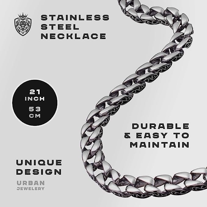 Men’s Link Bracelet Collection – Stainless Steel, Black & Silver Variations, Bracelet & Necklace Sets, 8.3–9" Length, Gift Ready