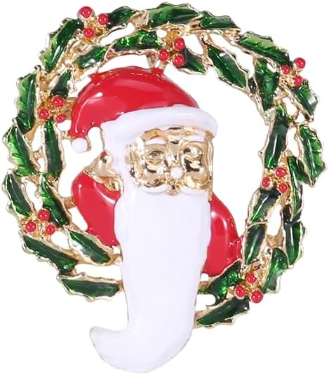 ONLYJUMP Christmas Bell Brooch Pins for Women Girls Lovely Crystal Christmass Tree Snowflake Bell Reindeer Snowman Brooches Colorful Xmas Enamel Pins Holiday Party Gift