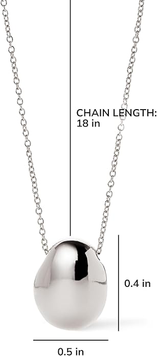 Ana Luisa Pebble Pendant Necklace for Women - 14K Gold Plated and Silver Rhodium Plated Trendy Small & Mini Teardrop Necklace with Lobster Clasp - Hypoallergenic, Water-Resistant, Tarnish-Free Jewelry
