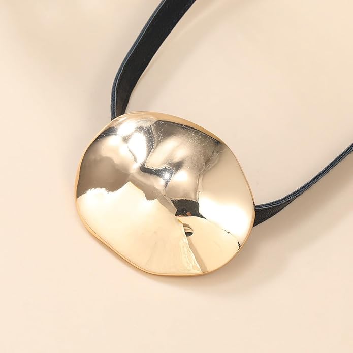 Punk Dripping Water-drop Choker Necklace for Women,Thick Drippy Chain Liquid Metal Collar Necklace Rocker Hip-hop Necklace Cool Metallic Unique Funky Statament Grunge Jewelry