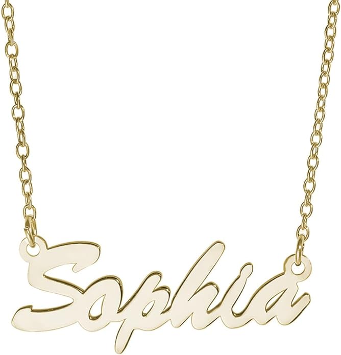 PicturesOnGold.com Custom Name Necklace For Women Personalized Name Necklace in Sterling Silver or Gold Necklace Personalized with any Name or Word