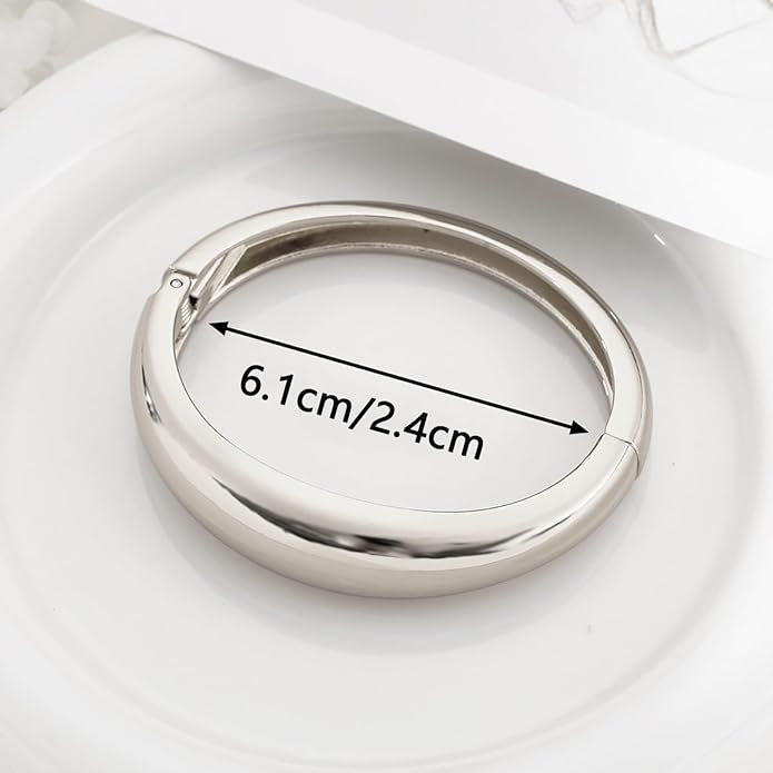 Rainhonor Chunky Gold Bangles Bracelets for Women Gold Cuff Bracelet Set Waterproof Non Tarnish Stack Bracelet for Women Gifts