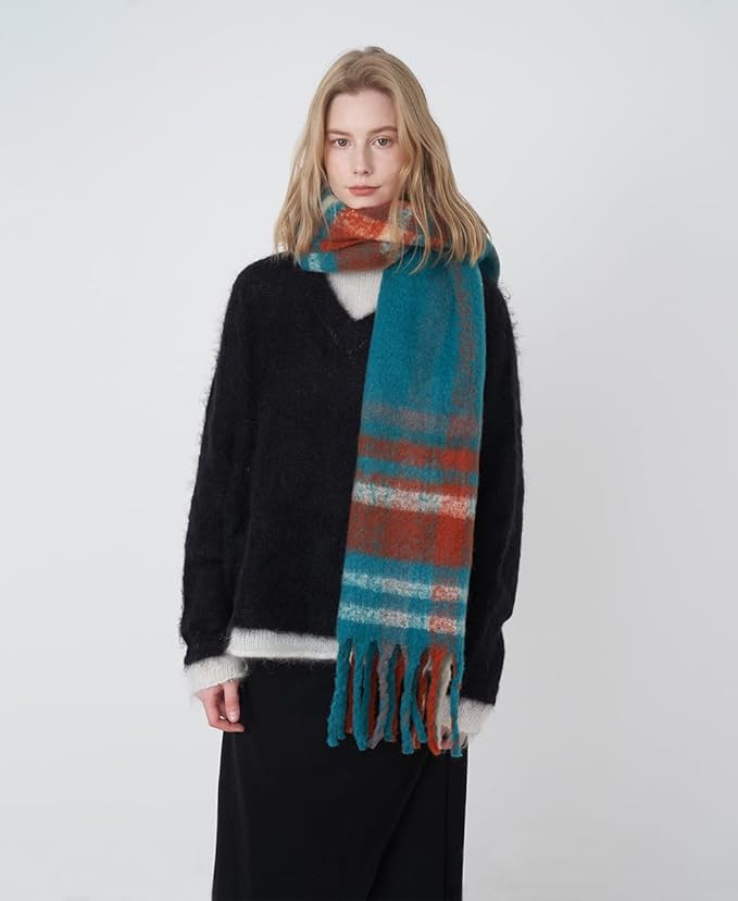 Halemet Vintage Scarfs for Women Warm Shawls and Wraps for Evening Dresses Soft Poncho Coat Thick Cardigan Wrap Cozy 2026