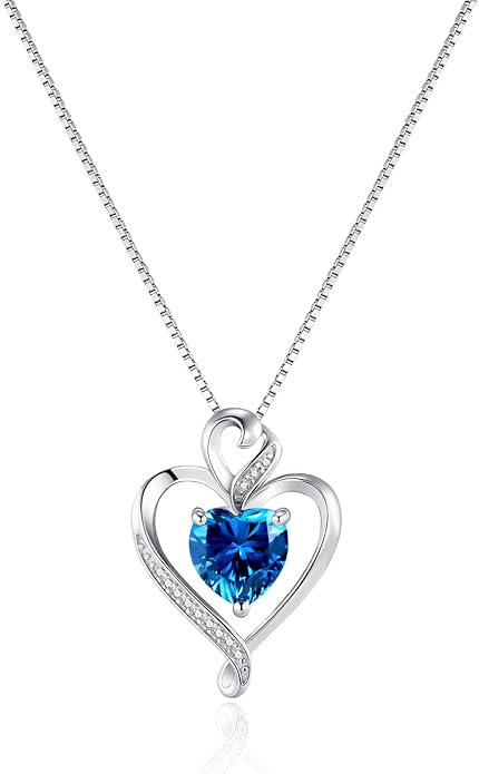 Heart Necklaces for Women 925 Sterling Silver Pendant Necklace Rose Gold Plated White Gold/14K Gold Plated Love Necklace for Her Girlfriend Wife Valentines Day Birthday Women Jewelry 18"+2"