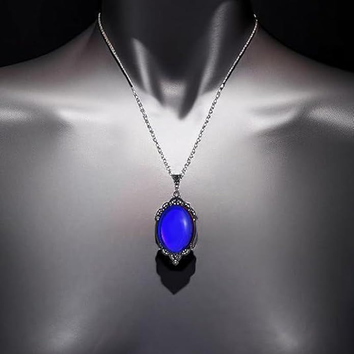 MIFYNN Gothic Stardust Crystal Cameo Necklace Red Purple Crystal Pendant Necklace Vintage Satan Demon Halloween Jewelry for Women