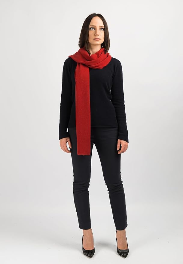 Dalle Piane Cashmere - 100% Cashmere Scarf - Made in Italy - Winter Neck Warmer (14" x 77") - Christmas Gift
