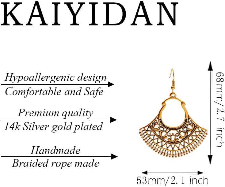 Silver/Gold Boho Dangle Statement Earrings for Women Trendy,Handmade Vintage Dainty Cute Long Drop Summer Earrings,fashion Accessories Jewelry Gifts