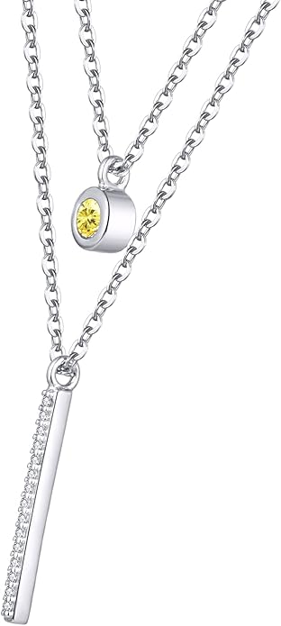 JO WISDOM Choker Layered Y Necklaces,925 Sterling Silver Choker Layered Coin Pendant Necklace,Jewelry for Women