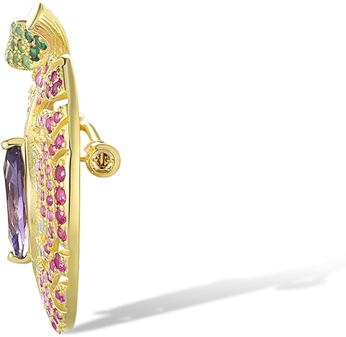 Santuzza 925 Sterling Silver Gemstone Pin Brooch for Women